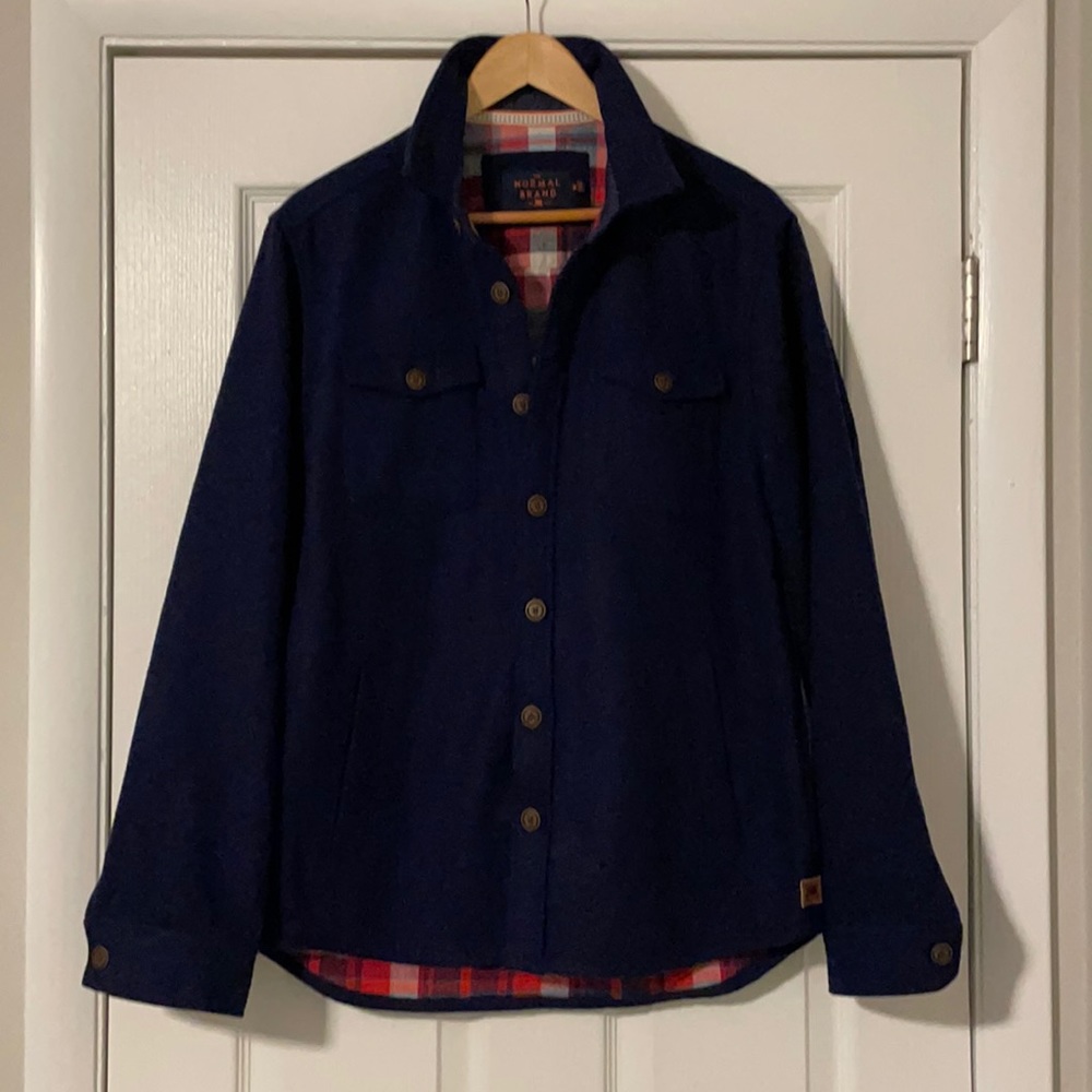COPY - Normal Brand Brightside Flannel Lined Jacket Navy